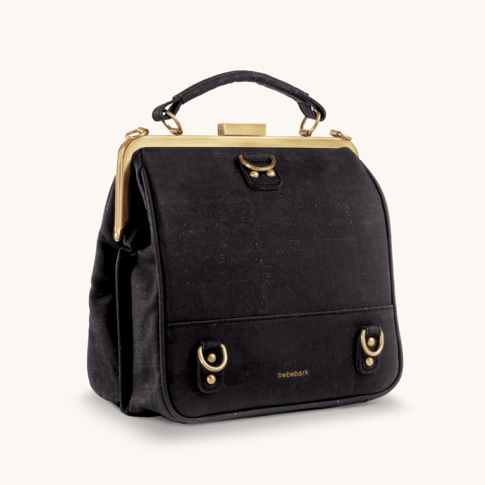 LA FLORE Bebebark Cork Commuter Convertible Backpack Purse